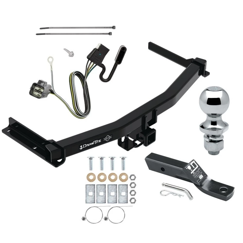 Trailer Tow Hitch For 20-26 Cadillac XT6 All Models Class 3 2" Receiver Complete Package w/ Wiring and 1-7/8" Ball