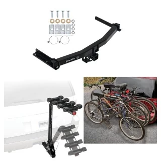 Trailer Hitch w/ 4 Bike Rack For 20-26 Cadillac XT6 Approved for Recreational & Offroad Use Carrier for Adult Woman or Child Bicycles Foldable