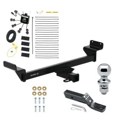 Trailer Tow Hitch For 23-25 KIA Sportage All Models 2" Receiver Class 3 w/ Zero Contact Wiring Harness Kit and 1-7/8" Ball