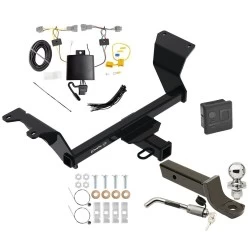 Trailer Tow Hitch For 18-24 Nissan Kicks All Models Deluxe Package Wiring 2" Ball Mount and Lock