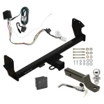 Trailer Tow Hitch For 22-27 Mitsubishi Eclipse Cross All Models Deluxe Package Wiring 2" Ball Mount and Lock