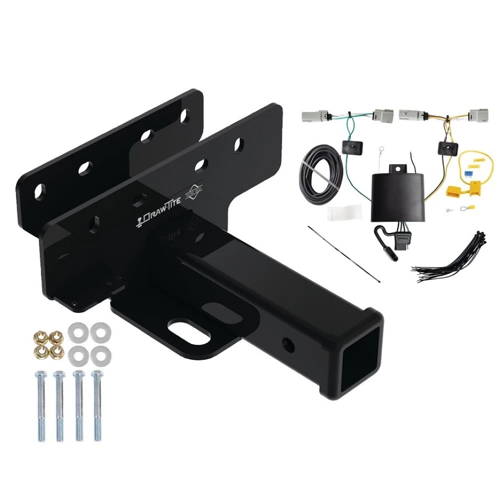 Trailer Tow Hitch For 21-27 Ford Bronco w/o LED Taillights w/ Plug & Play Wiring Kit Class 3 2" Receiver Draw-Tite