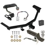 Trailer Tow Hitch For 22-27 Nissan Pathfinder INFINITI QX60 Deluxe Package Wiring 2" Ball Mount and Lock