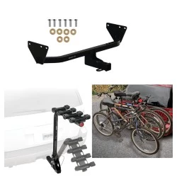 Trailer Hitch w/ 4 Bike Rack For 22-27 Mitsubishi Outlander Approved for Recreational & Offroad Use Carrier for Adult Woman or Child Bicycles Foldable