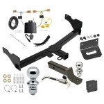 Ultimate Tow Package For 18-23 Volkswagen Tiguan Trailer Hitch w/ Wiring 2" Drop Mount Dual 2" and 1-7/8" Ball Lock Bracket Cover 2" Receiver