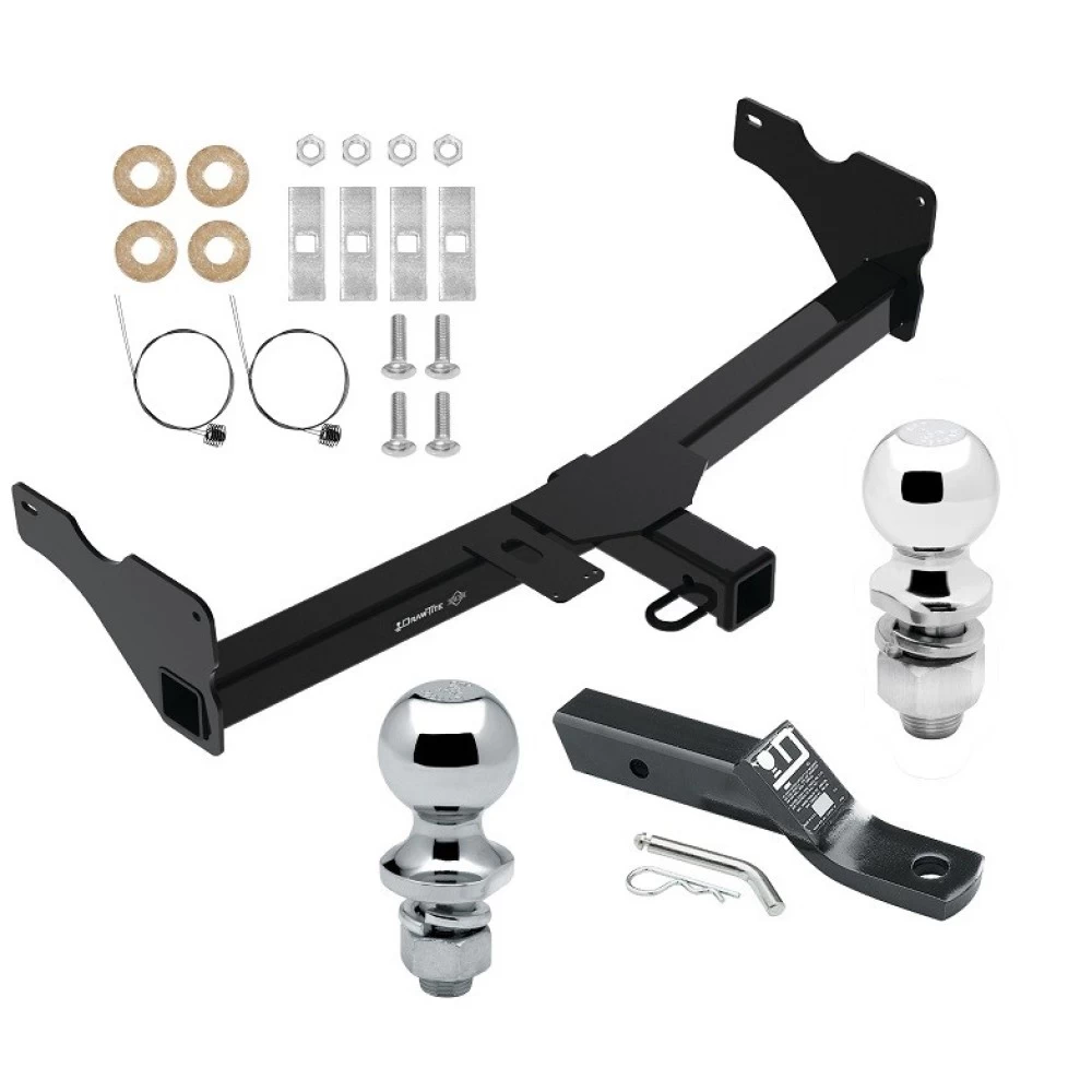 Trailer Tow Hitch For 18-24 VW Tiguan Receiver w/ 1-7/8" and 2" Ball