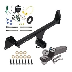 Trailer Tow Hitch For 22-25 Toyota Corolla Cross w/ LED Taillights Complete Package w/ Wiring and 2" Ball