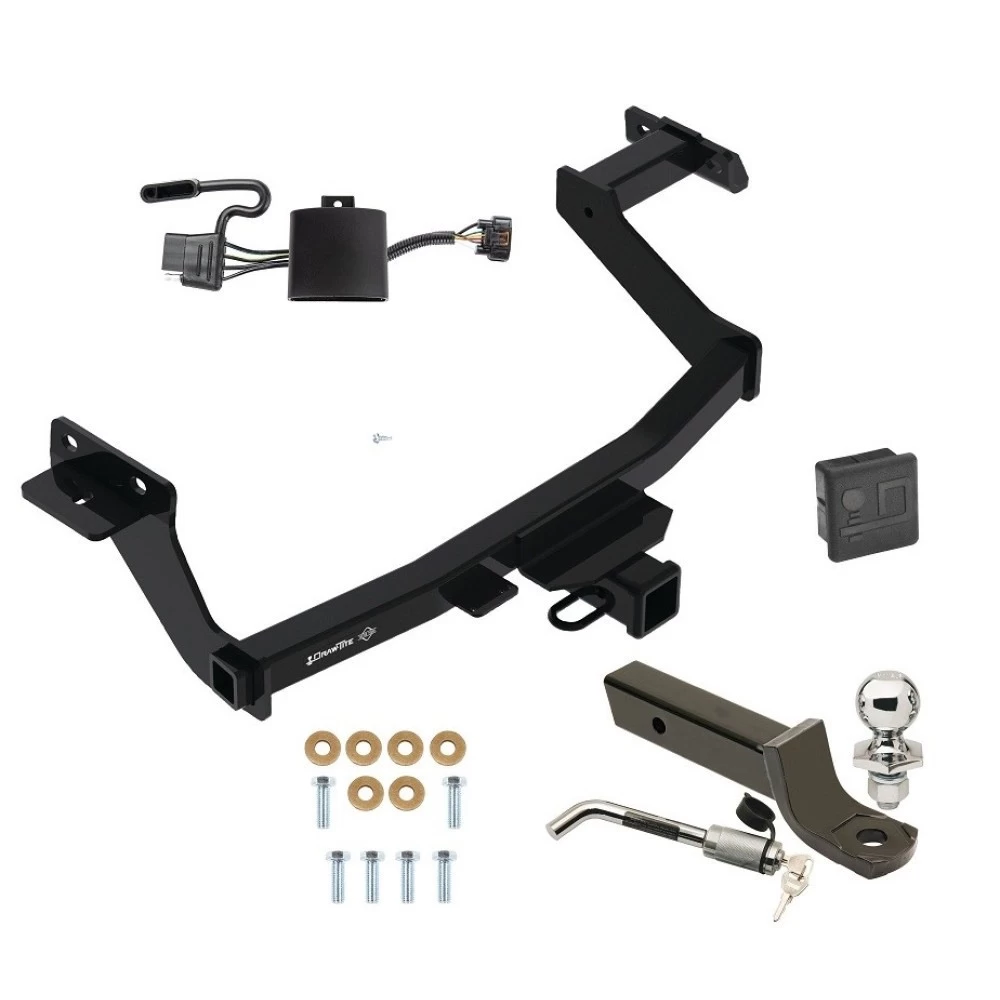 Trailer Tow Hitch For 22-27 Hyundai Santa Cruz All Models Deluxe Package Wiring 2" Ball Mount and Lock