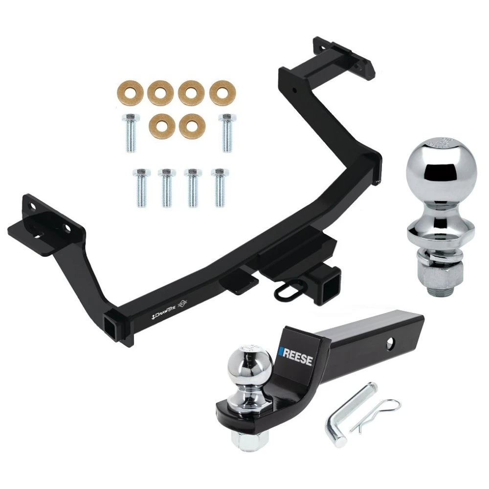 For 2022-2024 Hyundai Santa Cruz Trailer Hitch Tow PKG w/ Starter Kit Ball Mount w/ 2" Drop & 2" Ball + 1-7/8" Ball By Draw-Tite