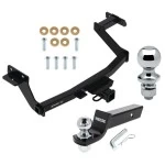 For 2022-2024 Hyundai Santa Cruz Trailer Hitch Tow PKG w/ Starter Kit Ball Mount w/ 2" Drop & 2" Ball + 1-7/8" Ball By Draw-Tite