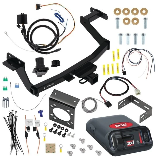 For 2022-2024 Hyundai Santa Cruz Trailer Hitch Tow PKG w/ Pro Series POD Brake Control + Plug & Play BC Adapter + 7-Way RV Wiring By Draw-Tite