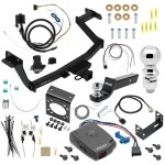 For 2022-2024 Hyundai Santa Cruz Trailer Hitch Tow PKG w/ Pro Series Pilot Brake Control + Plug & Play BC Adapter + 7-Way RV Wiring + 2" & 2-5/16" Ball & Drop Mount By Draw-Tite