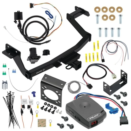 For 2022-2024 Hyundai Santa Cruz Trailer Hitch Tow PKG w/ Pro Series Pilot Brake Control + Plug & Play BC Adapter + 7-Way RV Wiring By Draw-Tite