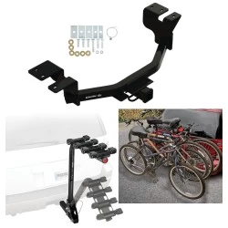 Trailer Hitch w/ 4 Bike Rack For 22-24 Ford Maverick All Styles Approved for Recreational & Offroad Use Carrier for Adult Woman or Child Bicycles Foldable