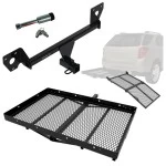 For 2021-2023 Chevrolet Trailblazer Trailer Hitch Tow PKG w/ Cargo Carrier + Bi-Fold Ramp + Hitch Lock (Excludes: w/LED Taillights Models) By Draw-Tite