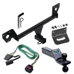 For 21-27 Chevy Trailblazer 20-23 Buick Encore GX w/ LED Taillights Trailer Hitch Tow PKG w/ 4-Flat Wiring Harness + Dual Ball Ball Mount 1-7/8" & 2" Trailer Balls + Pin/Clip + Wiring Bracket By Draw-Tite