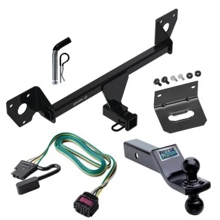 For 2021-2023 Chevrolet Trailblazer Trailer Hitch Tow PKG w/ 4-Flat Wiring Harness + Dual Ball Ball Mount 1-7/8" & 2" Trailer Balls + Pin/Clip + Wiring Bracket (For w/Active Towplug Models) By Draw-Tite