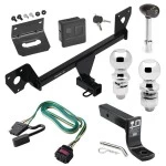 For 2020-2023 Buick Encore GX Trailer Hitch Tow PKG w/ 4-Flat Wiring + Ball Mount w/ 4" Drop + 2" Ball + 2-5/16" Ball + Wiring Bracket + Hitch Lock + Hitch Cover (For Essence w/Active Towplug Models) By Draw-Tite