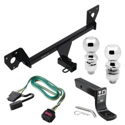 For 21-27 Chevy Trailblazer 20-23 Buick Encore GX w/ LED Taillights Trailer Hitch Tow PKG w/ 4-Flat Wiring + Ball Mount w/ 4" Drop + 2" Ball + 2-5/16" Ball By Draw-Tite
