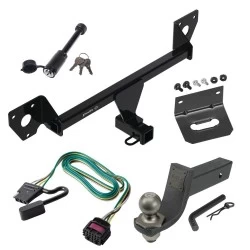 For 21-27 Chevy Trailblazer 20-23 Buick Encore GX w/ LED Taillights Trailer Hitch Tow PKG w/ 4-Flat Wiring + Interlock Tactical Starter Kit w/ 3-1/4" Drop & 2" Ball + Tactical Dogbone Lock + Wiring Bracket By Draw-Tite