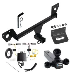 For 2021-2025 Chevrolet Trailblazer Trailer Hitch Tow PKG w/ 4-Flat Wiring Harness + Triple Ball Ball Mount 1-7/8" & 2" & 2-5/16" Trailer Balls + Pin/Clip + Wiring Bracket (Excludes: w/LED Taillights Models) By Draw-Tite