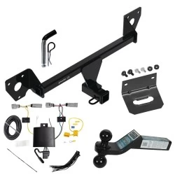 For 2021-2025 Chevrolet Trailblazer Trailer Hitch Tow PKG w/ 4-Flat Wiring Harness + Dual Ball Ball Mount 2" & 2-5/16" Trailer Balls + Pin/Clip +  Wiring Bracket (Excludes: w/LED Taillights Models) By Draw-Tite