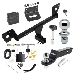 For 2021-2025 Chevrolet Trailblazer Trailer Hitch Tow PKG w/ 4-Flat Wiring + Starter Kit Ball Mount w/ 2" Drop & 2" Ball + 1-7/8" Ball + Wiring Bracket + Hitch Lock + Hitch Cover (Excludes: w/LED Taillights Models) By Draw-Tite