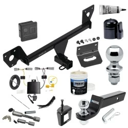 For 21-25 Chevy Trailblazer Trailer Hitch Tow PKG Wiring +Starter Kit Ball Mount w 2" Drop & Balls +Bracket+Dual Hitch & Lock+Wiring Tester+Ball Lube+Electric Grease+Ball Wrench+Anti Rattle Device (Exc w/LED Taillights Models)