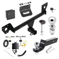 For 2021-2025 Chevrolet Trailblazer Trailer Hitch Tow PKG w/ 4-Flat Wiring + Starter Kit Ball Mount w/ 2" Drop & 2" Ball + 2-5/16" Ball + Wiring Bracket + Hitch Lock + Hitch Cover (Excludes: w/LED Taillights Models) By Draw-Tite