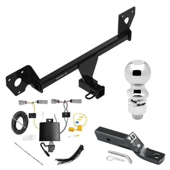 For 2021-2023 Chevrolet Trailblazer Trailer Hitch Tow PKG w/ 4-Flat Wiring + Ball Mount w/ 2" Drop + 2-5/16" Ball (Excludes: w/LED Taillights Models) By Draw-Tite