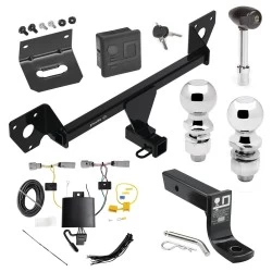 For 2021-2025 Chevrolet Trailblazer Trailer Hitch Tow PKG w/ 4-Flat Wiring + Ball Mount w/ 4" Drop + 2" Ball + 2-5/16" Ball + Wiring Bracket + Hitch Lock + Hitch Cover (Excludes: w/LED Taillights Models) By Draw-Tite