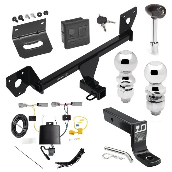For 2021-2023 Chevy Trailblazer Trailer Hitch kit by: Draw-Tite For 2021-2023 Chevrolet Trailblazer Trailer Hitch Tow PKG w/ 4-Flat Wiring + Ball Mount w/ 4" Drop + 2" Ball + 2-5/16" Ball + Wiring Bracket + Hitch Lock + Hitch Cover (Excludes: w/LED Taillights Models) By Draw-Tite
