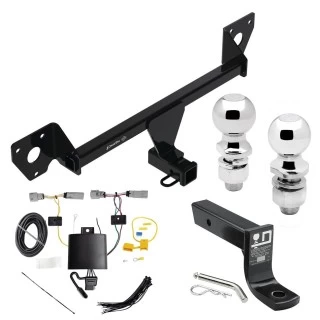 For 2021-2023 Chevrolet Trailblazer Trailer Hitch Tow PKG w/ 4-Flat Wiring + Ball Mount w/ 4" Drop + 2" Ball + 2-5/16" Ball (Excludes: w/LED Taillights Models) By Draw-Tite