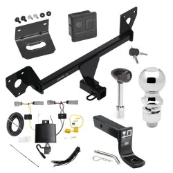 For 2021-2025 Chevrolet Trailblazer Trailer Hitch Tow PKG w/ 4-Flat Wiring + Ball Mount w/ 4" Drop + 2-5/16" Ball + Wiring Bracket + Hitch Lock + Hitch Cover (Excludes: w/LED Taillights Models) By Draw-Tite