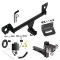 For 2021-2023 Chevrolet Trailblazer Trailer Hitch Tow PKG w/ 4-Flat Wiring Harness + Adjustable Drop Rise Triple Ball Ball Mount 1-7/8" & 2" & 2-5/16" Trailer Balls + Pin/Clip + Wiring Bracket (Excludes: w/LED Taillights Models) By 