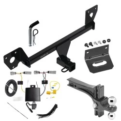 For 2021-2025 Chevrolet Trailblazer Trailer Hitch Tow PKG w/ 4-Flat Wiring Harness + Dual Adjustable Drop Rise Ball Ball Mount 2" & 2-5/16" Trailer Balls + Pin/Clip + Wiring Bracket (Excludes: w/LED Taillights Models) By Draw-Tite