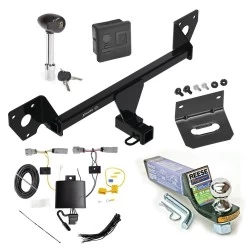 For 2021-2025 Chevrolet Trailblazer Trailer Hitch Tow PKG w/ 4-Flat Wiring + Starter Kit Ball Mount w/ 2" Drop & 1-7/8" Ball + Wiring Bracket + Hitch Lock + Hitch Cover (Excludes: w/LED Taillights Models) By Draw-Tite