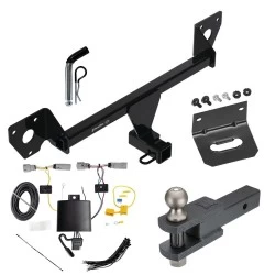 For 2021-2025 Chevrolet Trailblazer Trailer Hitch Tow PKG w/ 4-Flat Wiring Harness + Clevis Hitch Ball Mount w/ 2" Ball + Pin/Clip + Wiring Bracket (Excludes: w/LED Taillights Models) By Draw-Tite