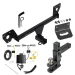 For 2021-2023 Chevrolet Trailblazer Trailer Hitch Tow PKG w/ 4-Flat Wiring Harness + Adjustable Drop Rise Clevis Hitch Ball Mount w/ 2" Ball + Pin/Clip + Wiring Bracket (Excludes: w/LED Taillights Models) By Draw-Tite