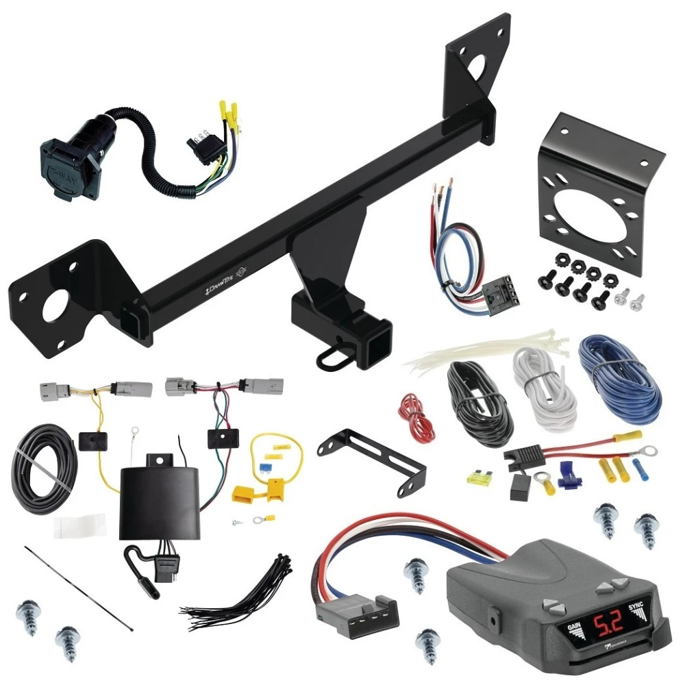 For 2021-2023 Chevrolet Trailblazer Trailer Hitch Tow PKG w/ Tekonsha Brakeman IV Brake Control + Generic BC Wiring Adapter + 7-Way RV Wiring (Excludes: w/LED Taillights Models) By Draw-Tite
