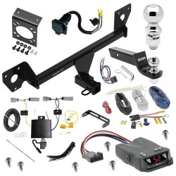 For 21-27 Chevrolet Trailblazer w/o LED Taillights Trailer Hitch Tow PKG w/ Tekonsha Brakeman IV Brake Control + Generic BC Wiring Adapter + 7-Way RV Wiring + 2" & 2-5/16" Ball & Drop Mount By Draw-Tite