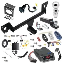 For 2021-2025 Chevrolet Trailblazer Trailer Hitch Tow PKG w/ Tekonsha BRAKE-EVN Brake Control + Generic BC Wiring Adapter + 7-Way RV Wiring + 2" & 2-5/16" Ball & Drop Mount (Excludes: w/LED Taillights Models) By Draw-Tite