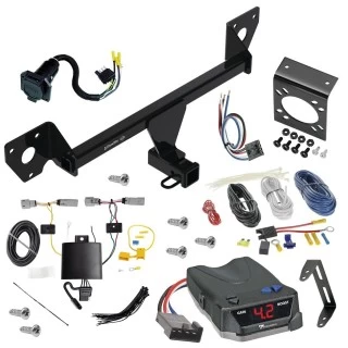 For 2021-2023 Chevrolet Trailblazer Trailer Hitch Tow PKG w/ Tekonsha BRAKE-EVN Brake Control + Generic BC Wiring Adapter + 7-Way RV Wiring (Excludes: w/LED Taillights Models) By Draw-Tite