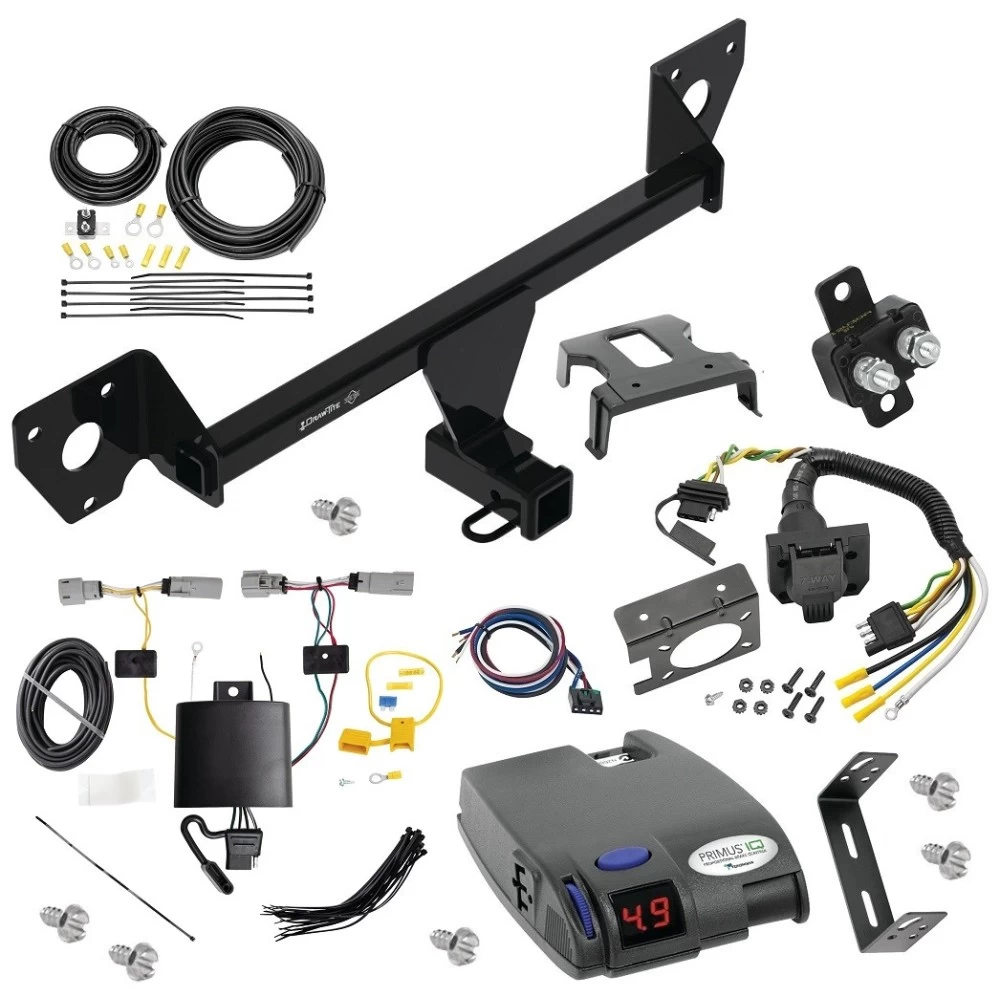 For 2021-2023 Chevrolet Trailblazer Trailer Hitch Tow PKG w/ Tekonsha Primus IQ Brake Control + 7-Way RV Wiring (Excludes: w/LED Taillights Models) By Draw-Tite