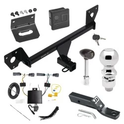 For 2020-2024 Buick Encore GX Trailer Hitch Tow PKG w/ 4-Flat Wiring + Ball Mount w/ 2" Drop + 2-5/16" Ball + Wiring Bracket + Hitch Lock + Hitch Cover By Draw-Tite