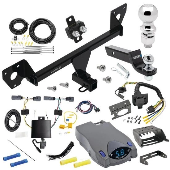 For 2020-2023 Buick Encore GX Trailer Hitch Tow PKG w/ Tekonsha Prodigy P2 Brake Control + 7-Way RV Wiring + 2" & 2-5/16" Ball & Drop Mount By Draw-Tite