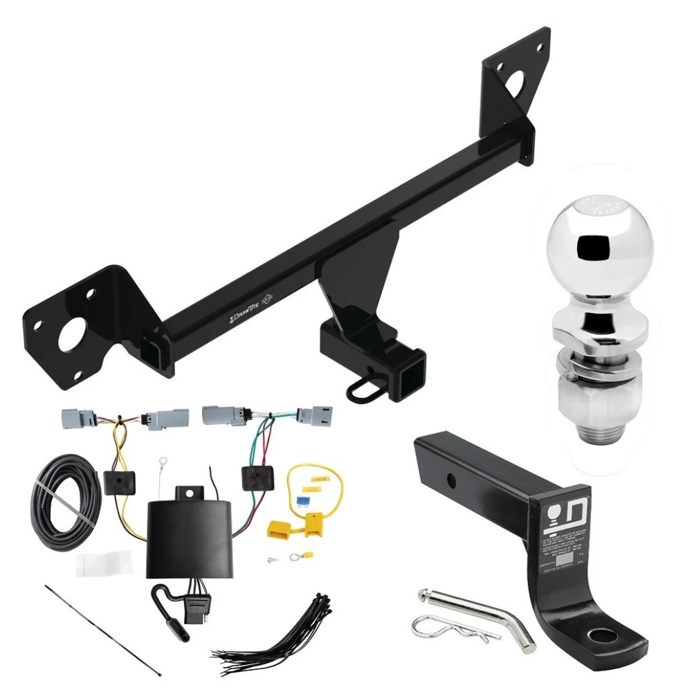 For 2021-2023 Chevrolet Trailblazer Trailer Hitch Tow PKG w/ 4-Flat Wiring + Ball Mount w/ 4" Drop + 2" Ball (For w/LED Taillights Models) By Draw-Tite