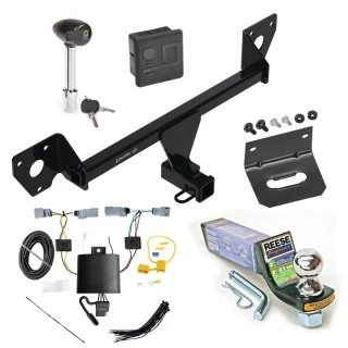 For 2021-2023 Chevrolet Trailblazer Trailer Hitch Tow PKG w/ 4-Flat Wiring + Starter Kit Ball Mount w/ 2" Drop & 1-7/8" Ball + Wiring Bracket + Hitch Lock + Hitch Cover (For w/LED Taillights Models) By Draw-Tite