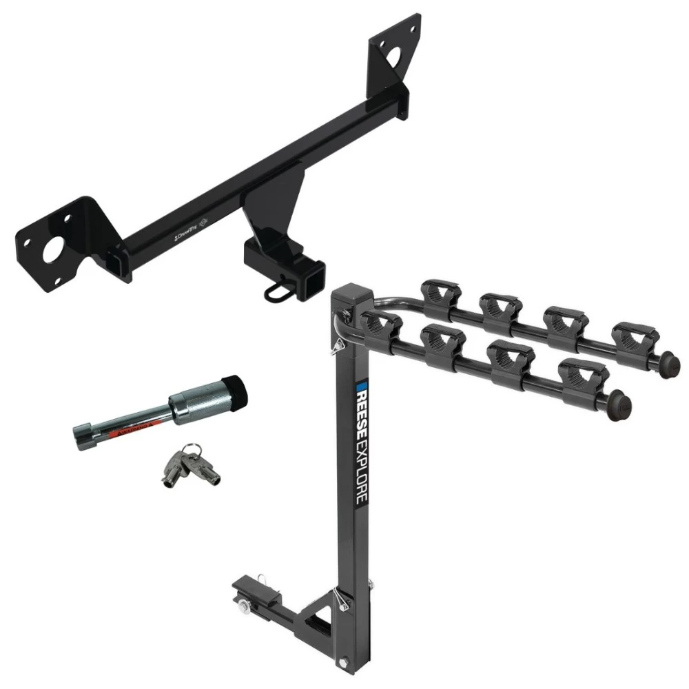 For 2020-2023 Buick Encore GX Trailer Hitch kit by: Draw-Tite For 2020-2023 Buick Encore GX Trailer Hitch Tow PKG w/ 4 Bike Carrier Rack + Hitch Lock By Draw-Tite