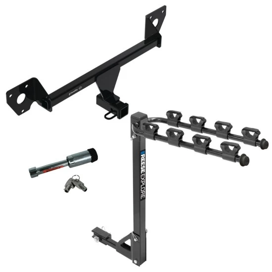 For 2020-2023 Buick Encore GX Trailer Hitch kit by: Draw-Tite For 2020-2023 Buick Encore GX Trailer Hitch Tow PKG w/ 4 Bike Carrier Rack + Hitch Lock By Draw-Tite